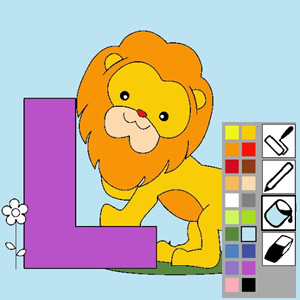 online letter colouring game