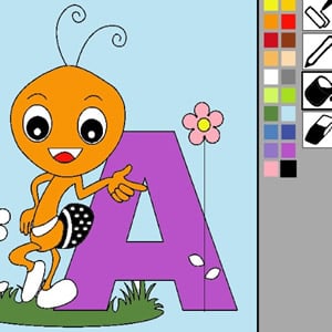 alphabet coloring game online