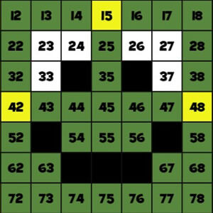 count to 100 and color pixels in the mosaic online