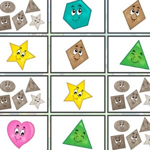geometric shapes memory game to play online