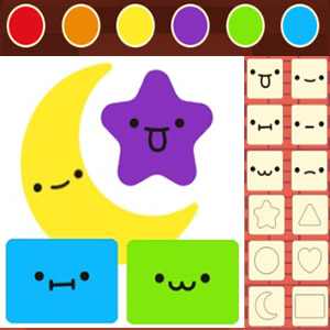 smiley shapes game for kids