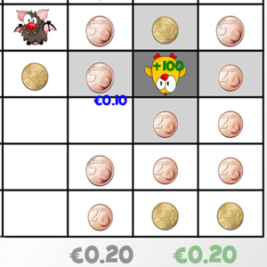collect coins and adding euros