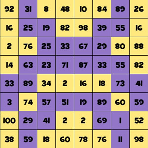 color by numbers with odd and even numbers game