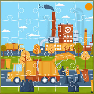 garbage collection trucks jigsaw puzzles