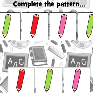 patterns for kids game to lpay online and complete the series