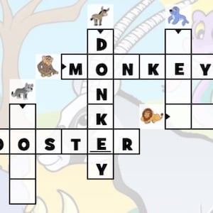 animal crossword for kids online