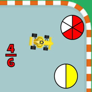 Circular Fractions Representation Race for kids