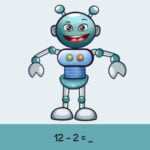 MATH HANGMAN Addition and Subtraction up to 10 with Robot