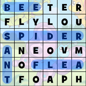 insects word search