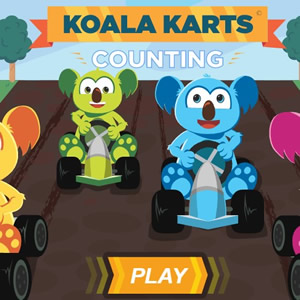 koala karting race to count to 10