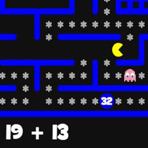 math pacman game in winter to play online
