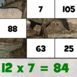 Dinosaur Multiplication Puzzles