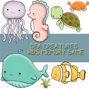 sea animals memory matching game online