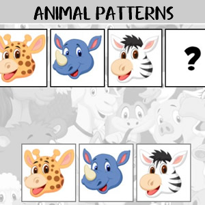 animal patters for kids to complete the sequence