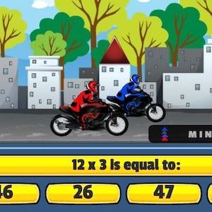 bike racing moto multiplication game