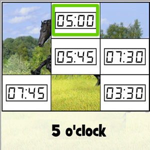 telling time digital clocks puzzles online