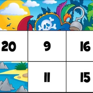 pirate addition math puzzle