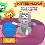 Kitten Match: Make a Number using Addition 1-10