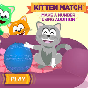 kitten match, addition up to 10