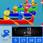 PUPPY CANOE RACE: Two-Digit Addition Math Game