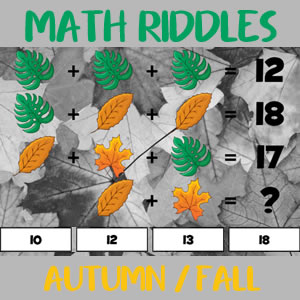 math riddles online in autumn fall