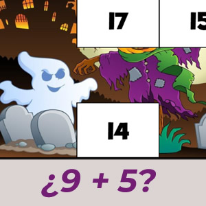 halloween addition and subtraction puzzle game online