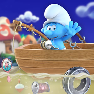 The Smurfs Ocean clean up game
