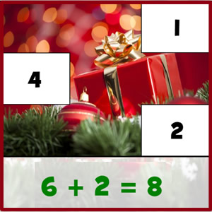 Christmas Addition and Subtraction puzzle game