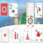Solitaire Game with CHRISTMAS CARDS