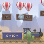 9 TIMES TABLE: Balloon Train Game