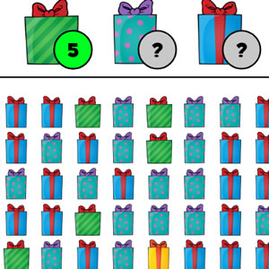 counting gifts math game