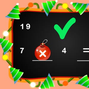 mental math calculation game on christmas