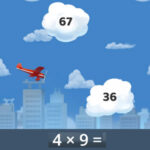 4 TIMES TABLE game: Catch the Cloud