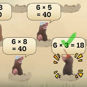 table of 6: whack a mole