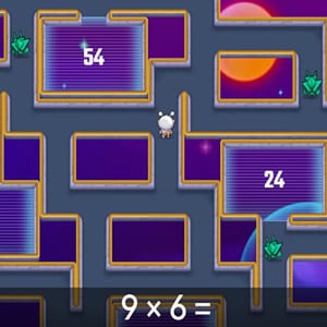 9 times table pacman game