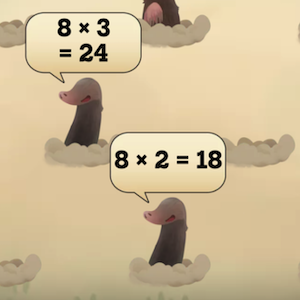 8 times table whack a mole game