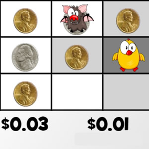 collect dollar coins game for kids