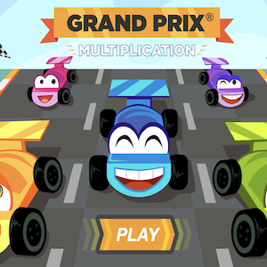 Arcademics grand prix multiplication game to learn maths and have fun