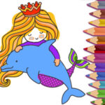 Mermaids and Dolphins Colouring