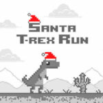 SANTA T-REX RUN: Jumping T-Rex at Christmas