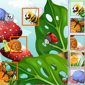 find missing-parts picture attention game for kids