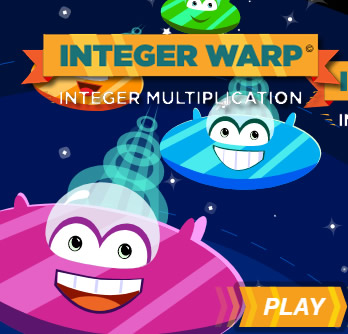 integer warp math race game Arcademics, integer multiplication