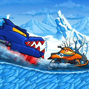 car eats cars online game winter adventure