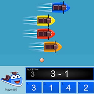 subtraction racing game
