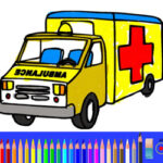 Ambulance Colouring Pages