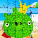 Pop-It Jigsaw Puzzles with Angry Birds