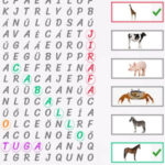 Animal Word Search in Spanish