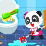 Baby Panda House Cleaning