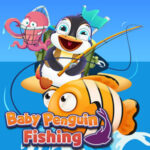 BABY PENGUIN FISHING