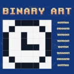BINARY PIXEL ART 8×8